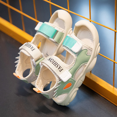 Jauns bērnu vasaras sandaļu modelis ar velcro ielāpiem meitenēm