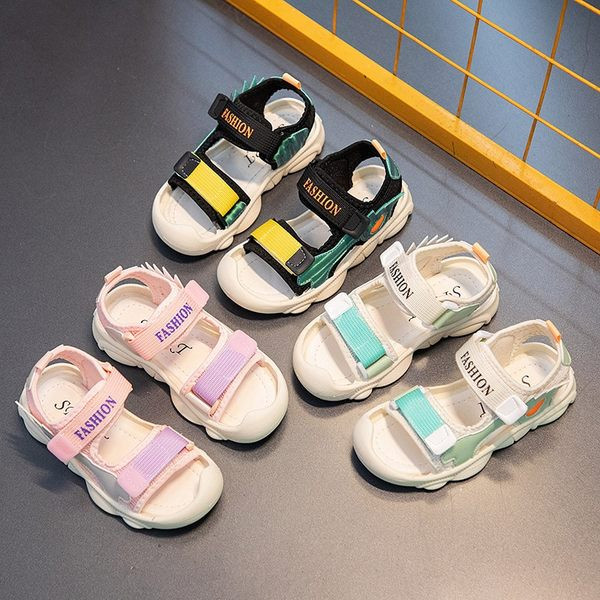 Jauns bērnu vasaras sandaļu modelis ar velcro ielāpiem meitenēm