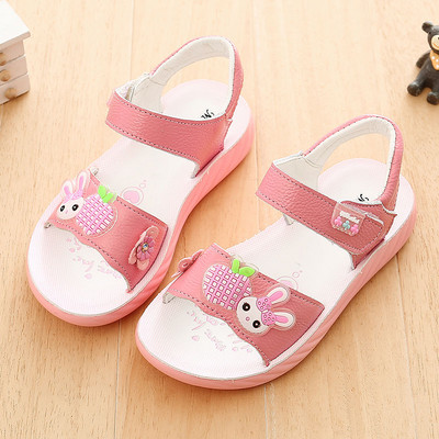 Bērnu sandales no eko ādas un 3D dekorācijas