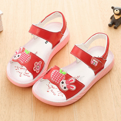 Bērnu sandales no eko ādas un 3D dekorācijas