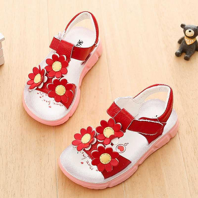 Bērnu sandales no eko ādas un 3D dekorācijas