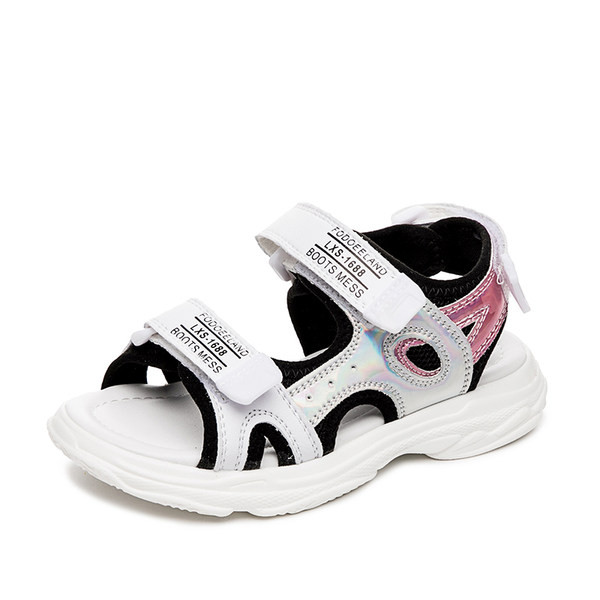 Ljetne sandale na čičak i brokat