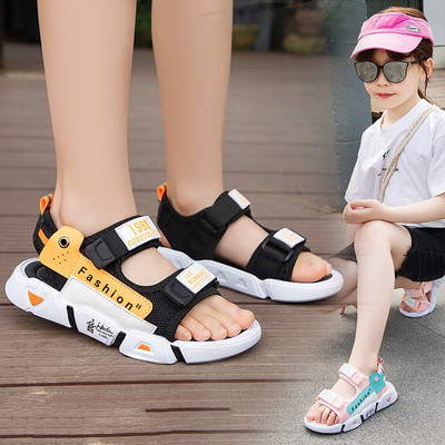 Vabaajakirjadega laste sandaalid tüdrukutele või poistele