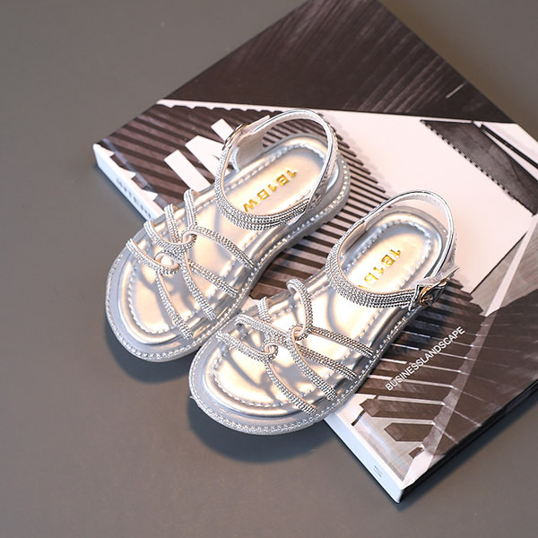 Μοντέρνα σανδάλια για κορίτσια με πέτρινη διακόσμηση