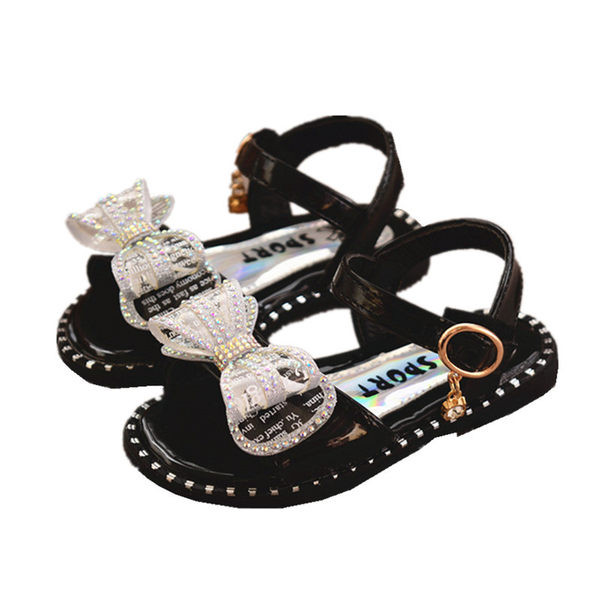 Casual παιδικά σανδάλια με επίπεδη σόλα και κορδέλα