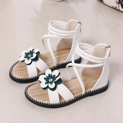 Dječje sandale s kožnim remenčićima i 3D aplikacijom