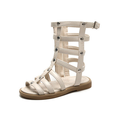 Moderne dječje kožne sandale s patentnim zatvaračem