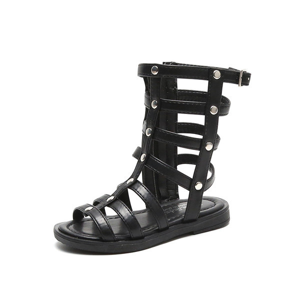 Moderne dječje kožne sandale s patentnim zatvaračem