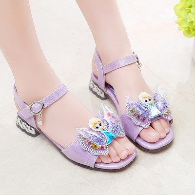 Mūsdienīgas bērnu mākslīgās ādas sandales ar 3D elementu