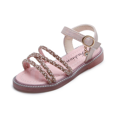 Μοντέρνα παιδικά σανδάλια με αγκράφα και διακοσμητικές πέτρες