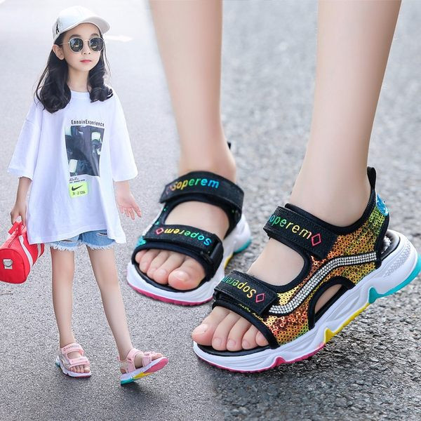 Ikdienas bērnu sandales ar velcro aizdari un fliteriem