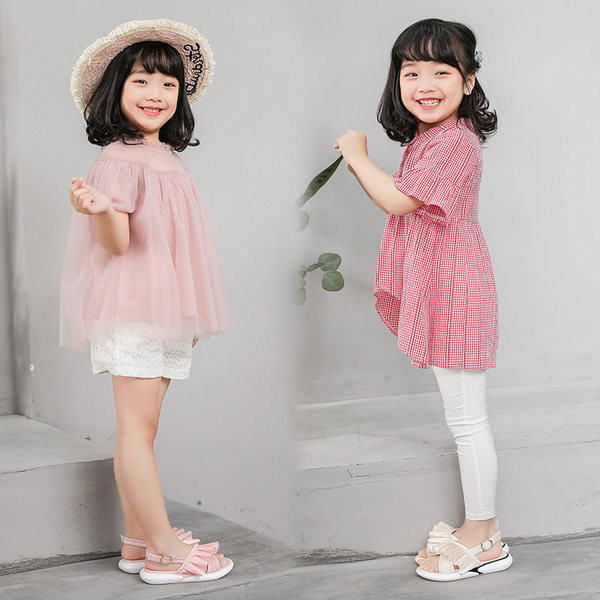 Bērnu vasaras sandales ar sprādzi un lokām