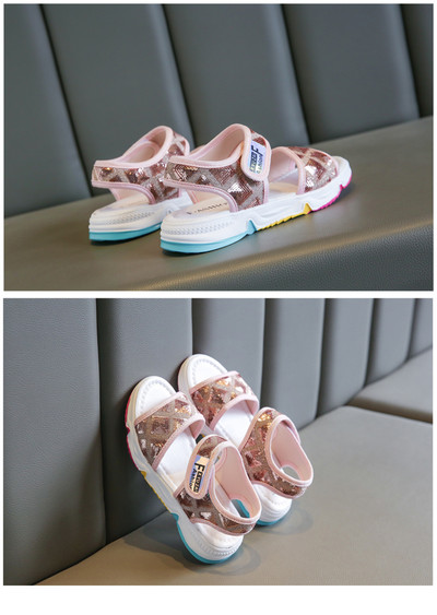 Νέο μοντέλο παιδικά σανδάλια με πούλιες και λουράκια βελκρό  για κορίτσια