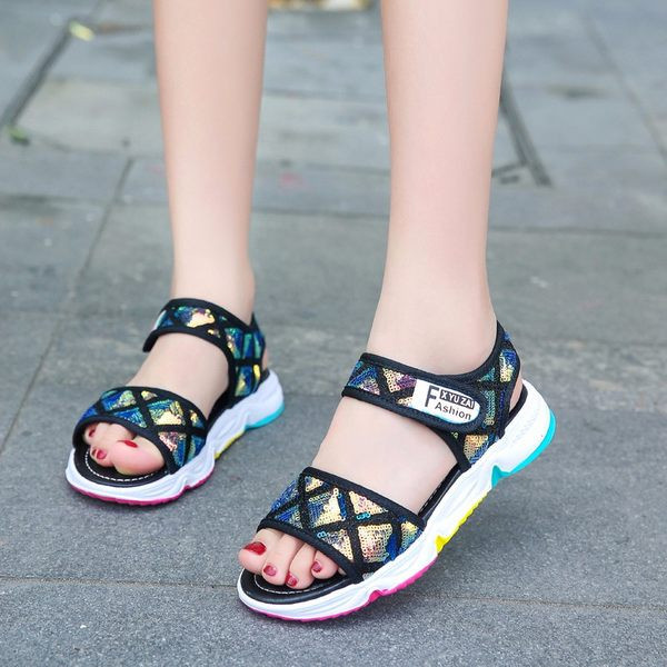 Νέο μοντέλο παιδικά σανδάλια με πούλιες και λουράκια βελκρό  για κορίτσια