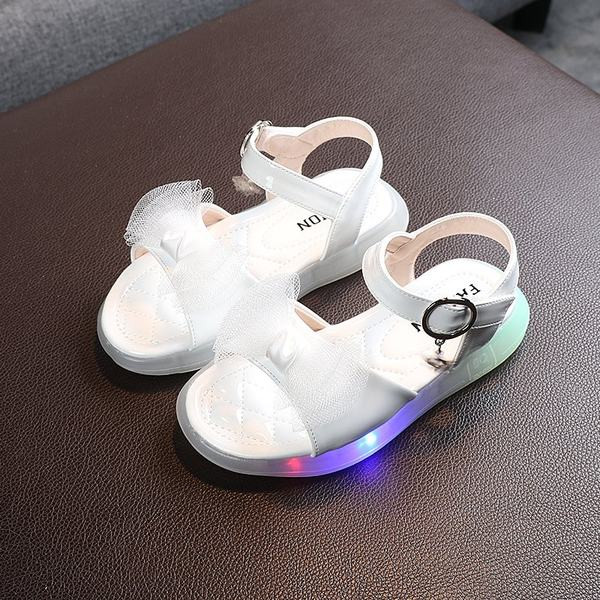 Μοντέρνα έκο  δερμάτινα σανδάλια με φωτεινή σόλα