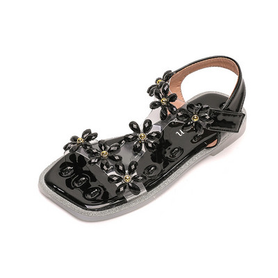 Παιδικά σανδάλια με λουλούδια 3D και velcro