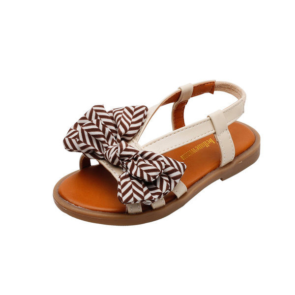 Laste ümarad nahast rihmade ja paelaga sandaalid