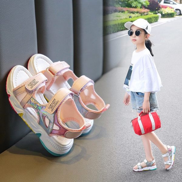 Νέο μοντέλο παιδικά αθλητικά σανδάλια με velcro στερέωση για κορίτσια
