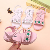 Laste vabaaja kunstnahast sandaalid tüdrukutele