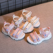 Σπορ-casual σανδάλια για κορίτσια με στερέωση velcro