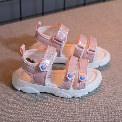 Σπορ-casual σανδάλια για κορίτσια με στερέωση velcro