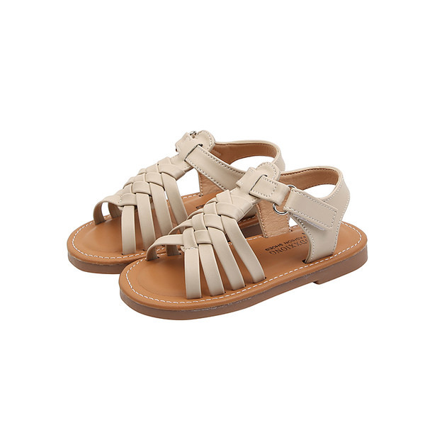 Bērnu ādas sandales ar velcro