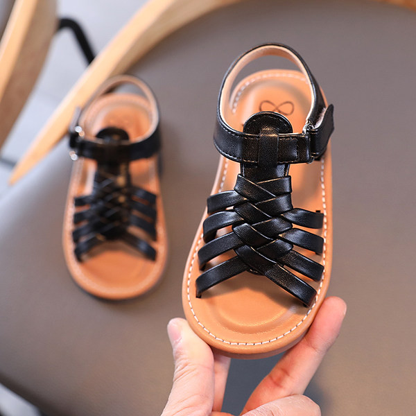 Bērnu ādas sandales ar velcro