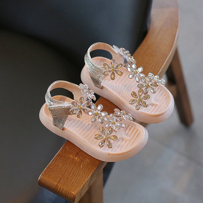 Παιδικά μοντέρνα σανδάλια με λουράκια σιλικόνης και λουλούδια