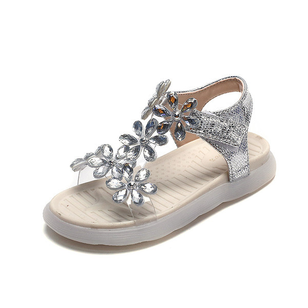 Παιδικά μοντέρνα σανδάλια με λουράκια σιλικόνης και λουλούδια