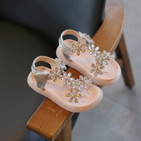 Παιδικά μοντέρνα σανδάλια με λουράκια σιλικόνης και λουλούδια