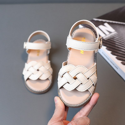 Uus mudel eco-nahast pandlaga laste sandaalid tüdrukutele