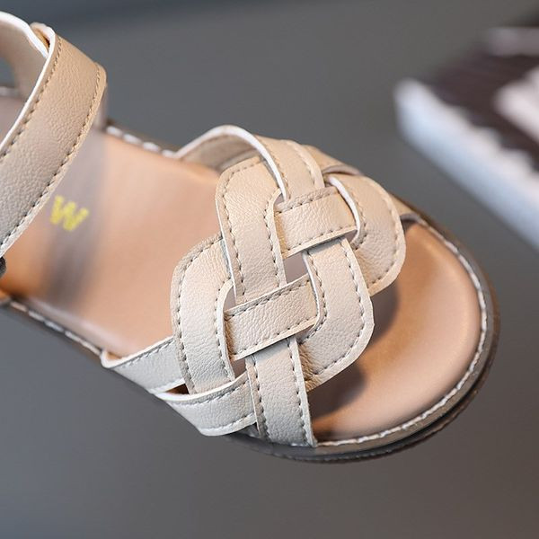 Uus mudel eco-nahast pandlaga laste sandaalid tüdrukutele