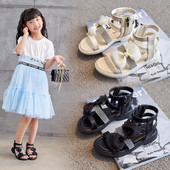 Dječje moderne sandale sa kamenčićima i trakom za djevojčice