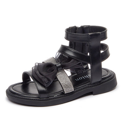 Dječje moderne sandale sa kamenčićima i trakom za djevojčice