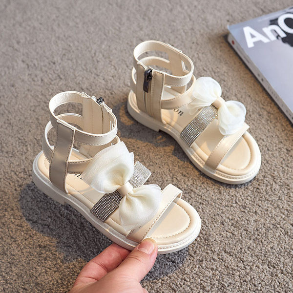 Dječje moderne sandale sa kamenčićima i trakom za djevojčice