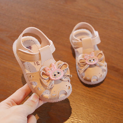 Bērnu ikdienas mākslīgās ādas sandales ar lentēm