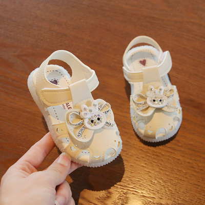 Bērnu ikdienas mākslīgās ādas sandales ar lentēm