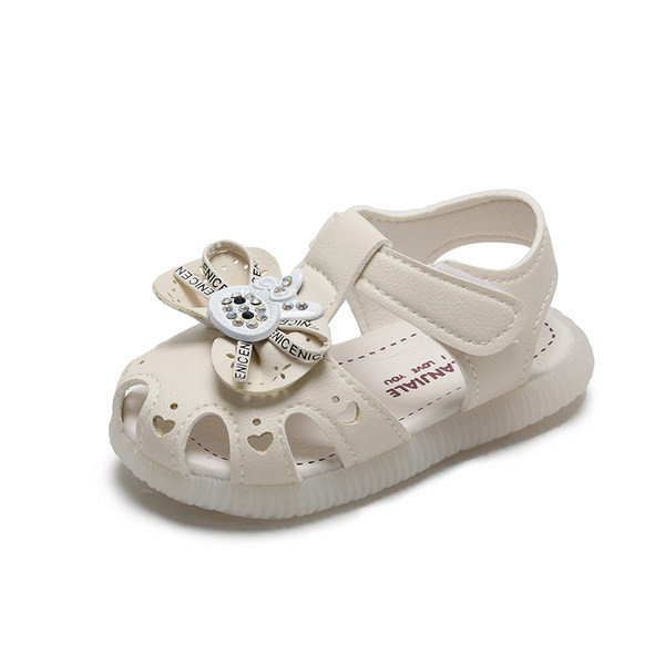 Bērnu ikdienas mākslīgās ādas sandales ar lentēm