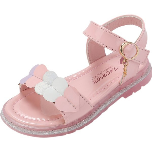 Έκο δερμάτινα σανδάλια από κορίτσια με λουράκια βελκρό