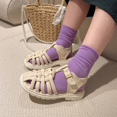 Laste vabaaja sandaalid kunstnahast ja takjakinnitusega