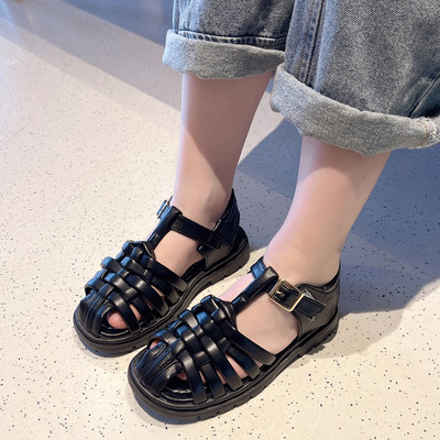 Laste vabaaja sandaalid kunstnahast ja takjakinnitusega