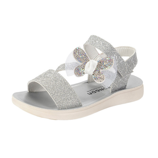 Brokaadi ja paelaga laste sandaalid