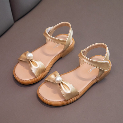 Eko-nahast pärliga vabaaja sandaalid tüdrukutele