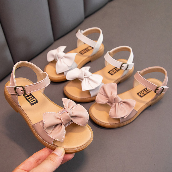 Bērnu sandales no eko ādas ar lenti un velcro aizdari