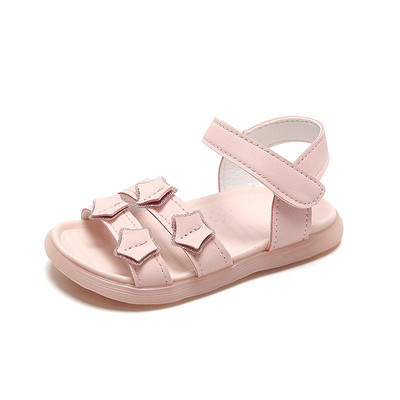 Δερμάτινα παιδικά σανδάλια με λουράκια βελκρό