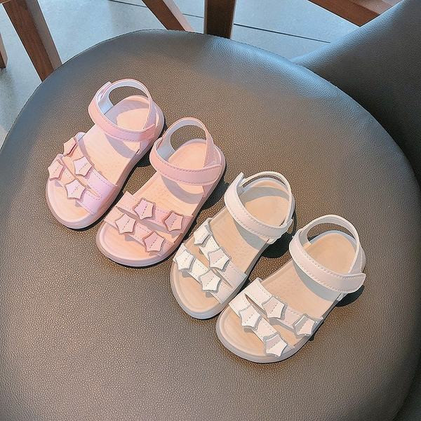 Δερμάτινα παιδικά σανδάλια με λουράκια βελκρό