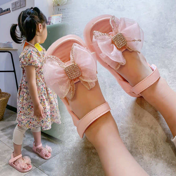 Μοντέρνα σανδάλια με κορδέλα για κορίτσια