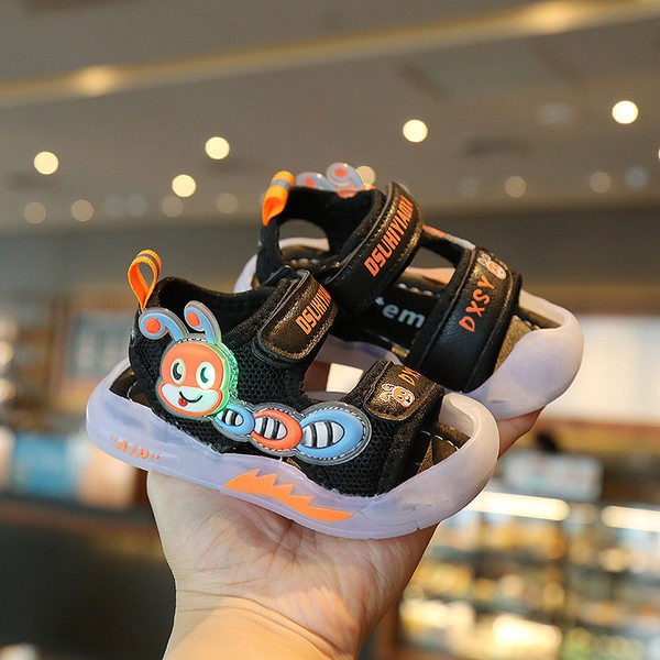 Bērnu ikdienas sandales ar uzlīmēm un uzrakstu divās krāsās