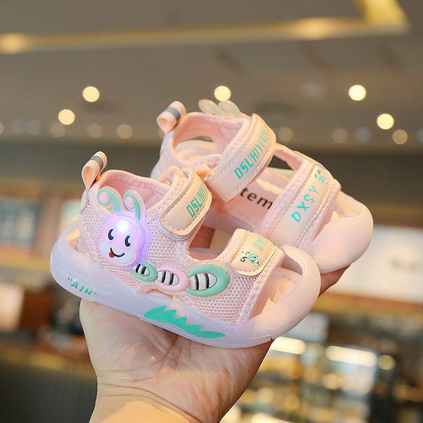 Bērnu ikdienas sandales ar uzlīmēm un uzrakstu divās krāsās