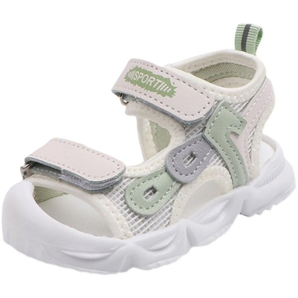 Laste vabaaja plaastriga nahast sandaalid